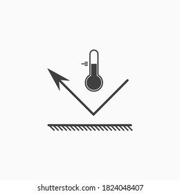 Mäßige Temperatur auf dem Thermometer. Thermo Regulation Icon. Temperatur halten. Vektorgrafik