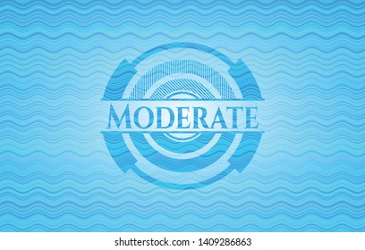 Moderate water concept emblem. Vector Illustration. Detailed.