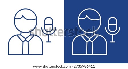 Moderation Blue And White Icon Style Collection