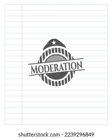 Moderation penciled. Vector Illustration. Detailed. 