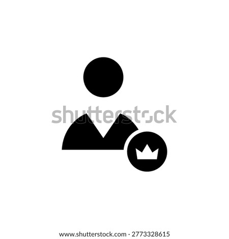 Moderator account solid icon for user role