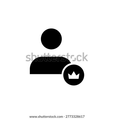 Moderator account solid icon for user role