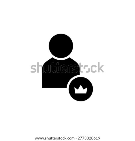 Moderator account solid icon for user role