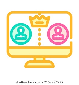 moderator control color icon vector. moderator control sign. isolated symbol illustration