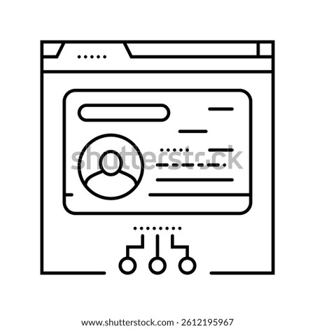 moderator control virtual conference line icon vector. moderator control virtual conference sign. isolated contour symbol black illustration