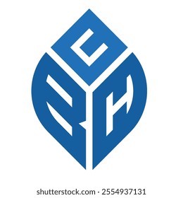 MODEREN logo initials BCH leaves from dark blue to light blue