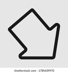 Moderen Simple Arrow Line Art. Arrow Vector. Arrow Big Vector.