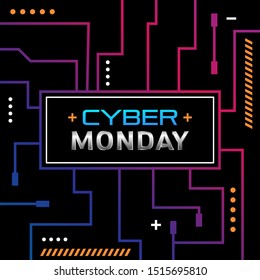 Moderm style cyber monday banner