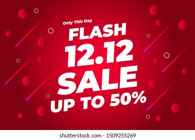 Modern 12.12 Sale Online Sale Banner and Poster Background Vector.