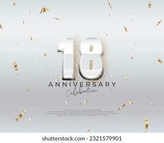 Modern 18th anniversary design. Vector design premium editable. Premium vector for poster, banner, celebration greeting.
