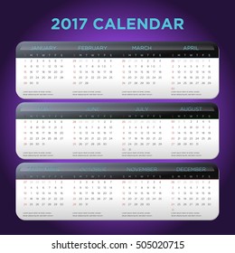 Modern 2017 calendar template for your company