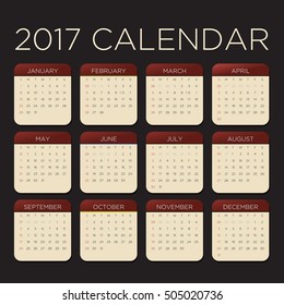 Modern 2017 calendar template for your company