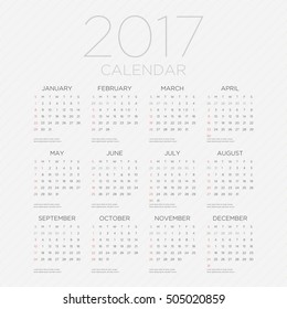 Modern 2017 calendar template for your company