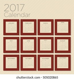 Modern 2017 calendar template for your company