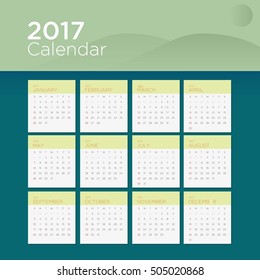 Modern 2017 calendar template for your company