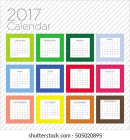 Modern 2017 calendar template for your company