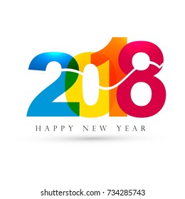 Modern 2018 new year background