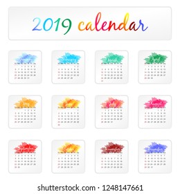 the modern 2019 calendar is simple clean
