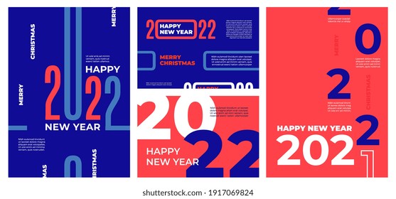 Modern 2022 brochures. Happy 22 new year, calendar cover with numbers decoration concept. Greeting cards, corporate banners recent vector design