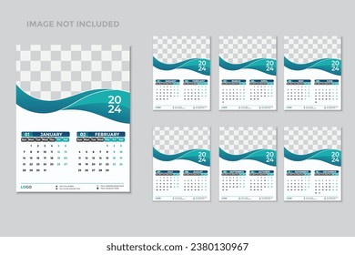  Modern 2024 calendar design template 