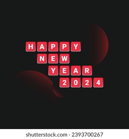 modern 2024 happy new year Celebration background design