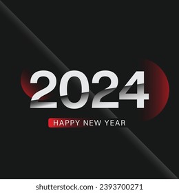 modern 2024 happy new year Celebration background design