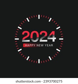 modern 2024 happy new year Celebration background design