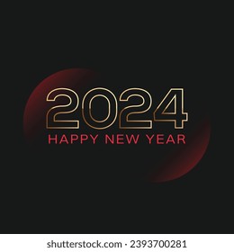 modern 2024 happy new year Celebration background design