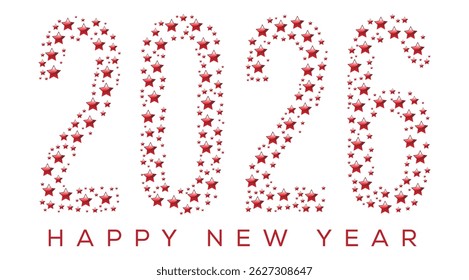 Modern 2026 New Year Design Element, Simple, Stylish, High Resolution Vector Art