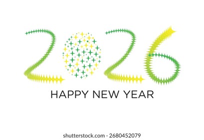 Modern 2026 New Year Design Element, Simple, Stylish, High Resolution Vector Art

