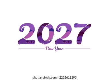 Modern 2027 new year typography design, new year 2027 logo