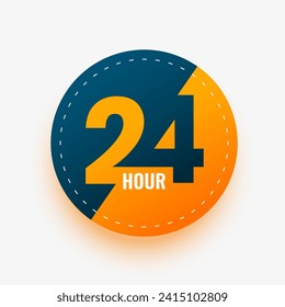 modern 24 hour service center template for online or retail marketing vector