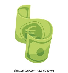 Modern 2d icon design of euro currency 