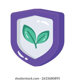 A modern 2d icon showing environmental security shield