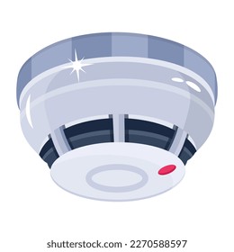 Icono moderno 2d del detector de humo 