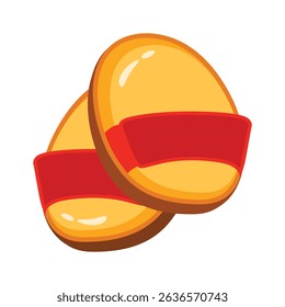 A modern 2d style icon of soft house slippers