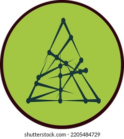 Modern 2D triangle design illustration vector