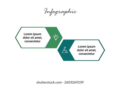 Modern 2-Step Infographic for Business Presentations Brochures Banners and Process Layouts