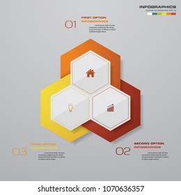 Modern 3 options presentation business infographics template. EPS 10.