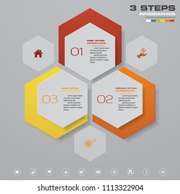Modern 3 options presentation business infographics template. EPS 10.