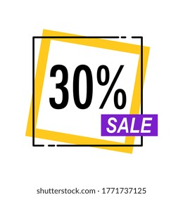 Modern 30 Percent Sale Label