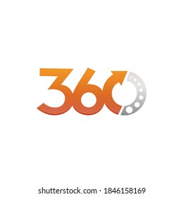 modern 360 logo design vector inspiration