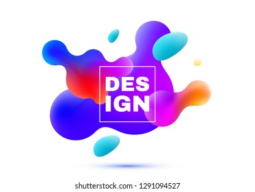 Modern 3d abstract  gradient banner. Dynamic Fluid shapes. Abstract vector background.