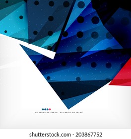 Modern 3d abstract shapes on white layout. Abstract background