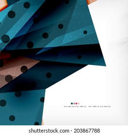Modern 3d abstract shapes on white layout. Abstract background