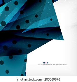 Formas abstractas 3d modernas sobre la disposición en blanco. Antecedentes abstractos