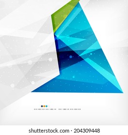 Modern 3d abstract shapes on white layout. Abstract background