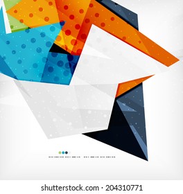 Formas abstractas 3d modernas sobre la disposición en blanco. Antecedentes abstractos