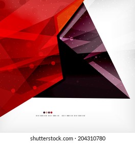 Modern 3d abstract shapes on white layout. Abstract background