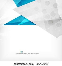 Formas abstractas 3d modernas sobre la disposición en blanco. Antecedentes abstractos